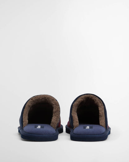 Barbour Everitt Mens Tartan Mule Slippers - Winterberry Tartan