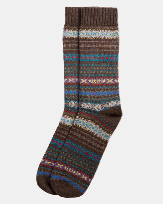 Barbour Boyd Mens Socks - Chocolate Brown | CHO | Designer Mens Socks