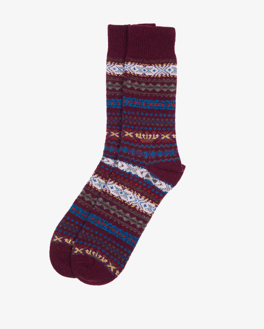 Barbour Boyd Mens Socks - Burgundy
