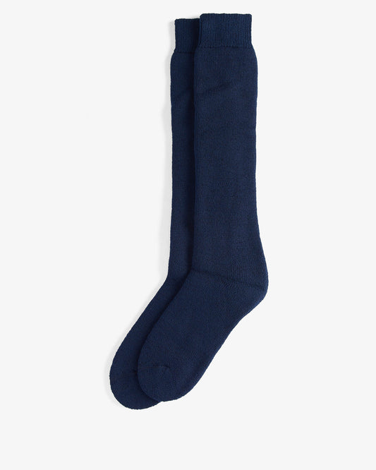 Barbour Wellington Knee Length Mens Socks - Navy