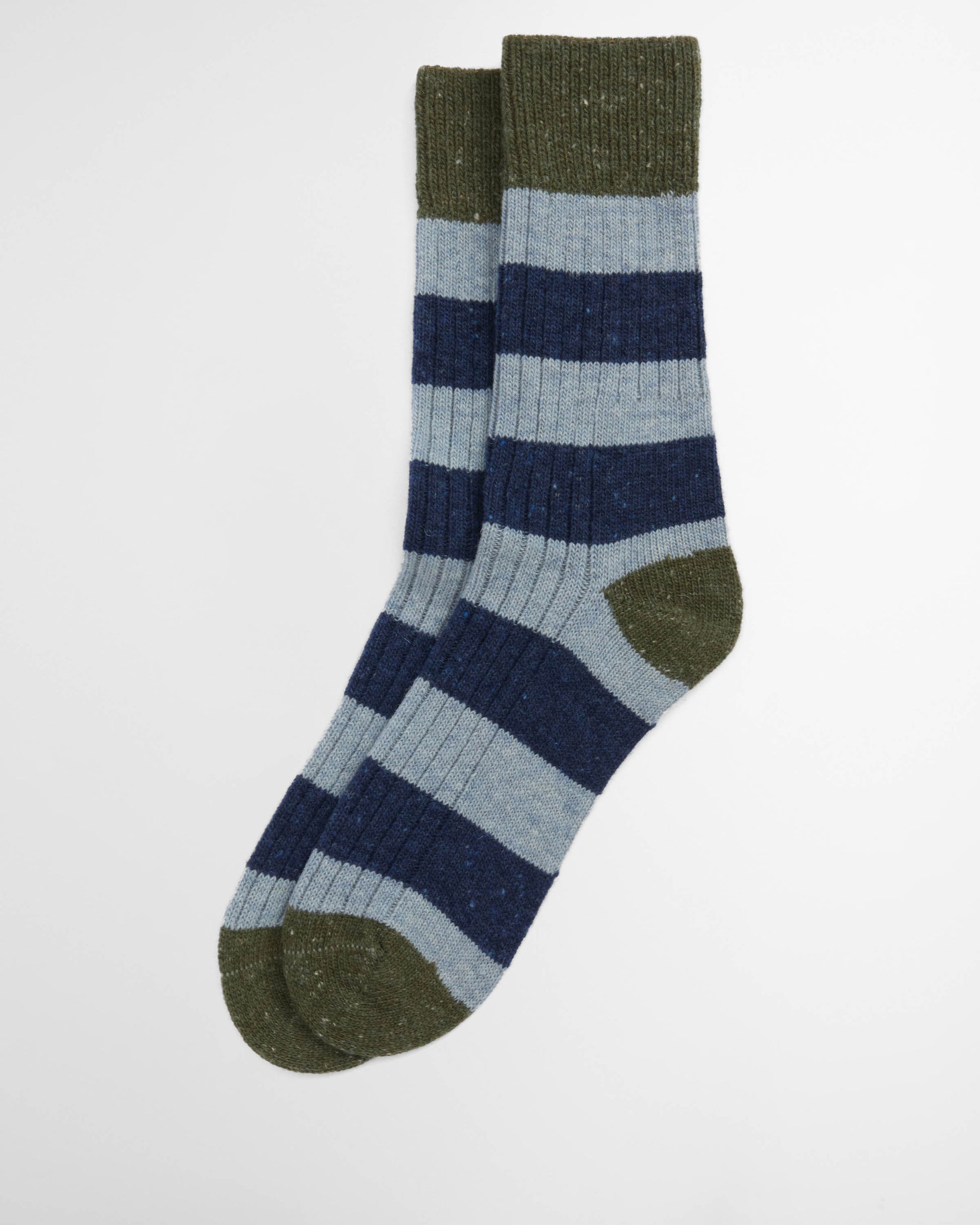 Barbour Houghton Stripe Mens Socks - Blue Stone | CHO | Designer Mens Socks - Blue Stone - M - 5020985973439