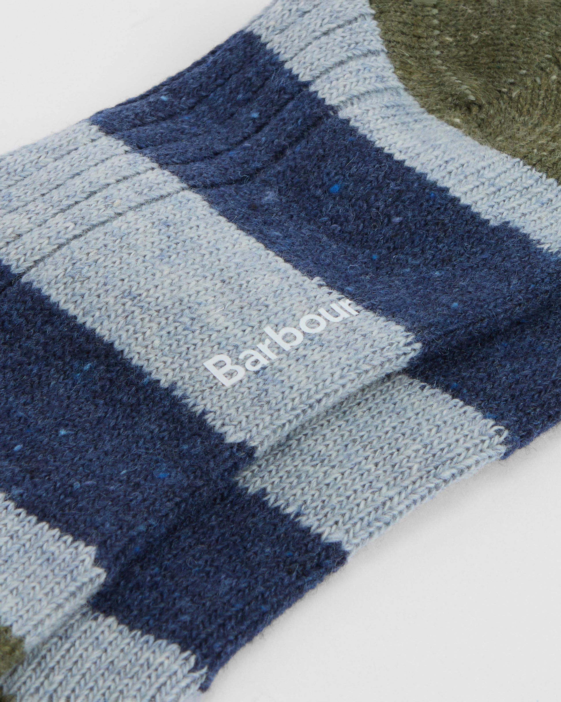 Barbour Houghton Stripe Mens Socks - Blue Stone | CHO | Designer Mens Socks