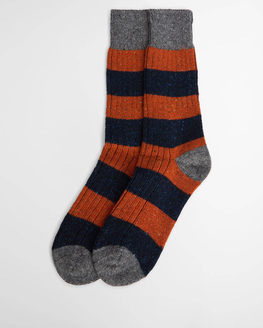 Barbour Houghton Stripe Mens Socks - Blue Stone