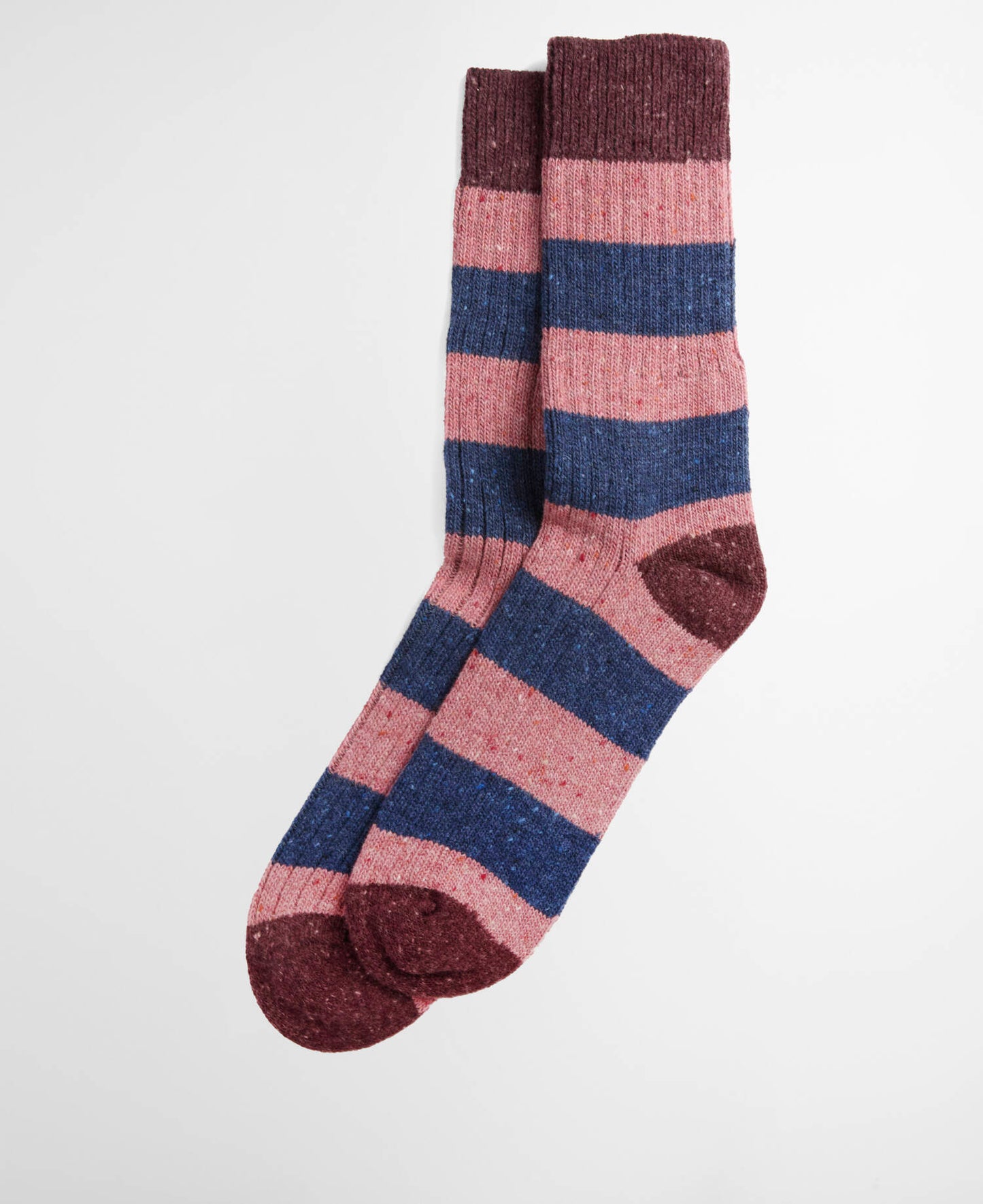 Barbour Houghton Stripe Mens Socks - Bordeaux/Navy