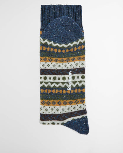 Barbour Mens Fair Isle Socks 2 Pack - Classic Mix