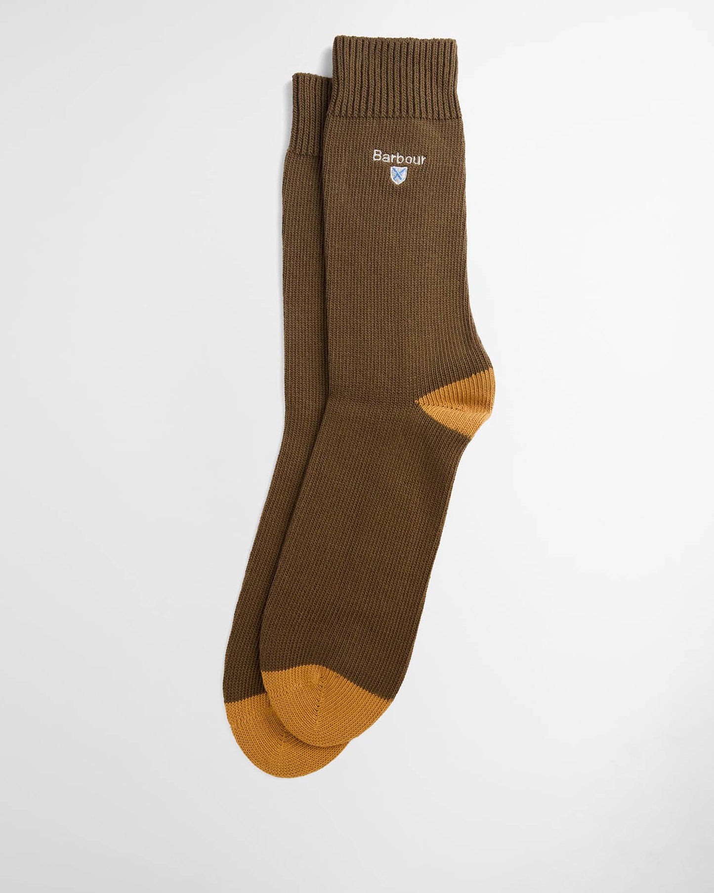 Barbour Cascade Mens Socks in Olive, front