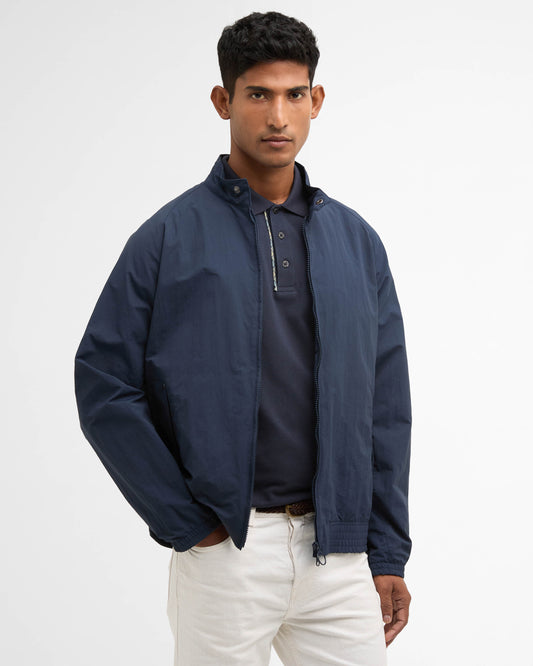 Barbour Sum Royston Mens Showerproof Jacket - Navy/Highland Loch | CHO | Designer Mens Weatherproof Jackets