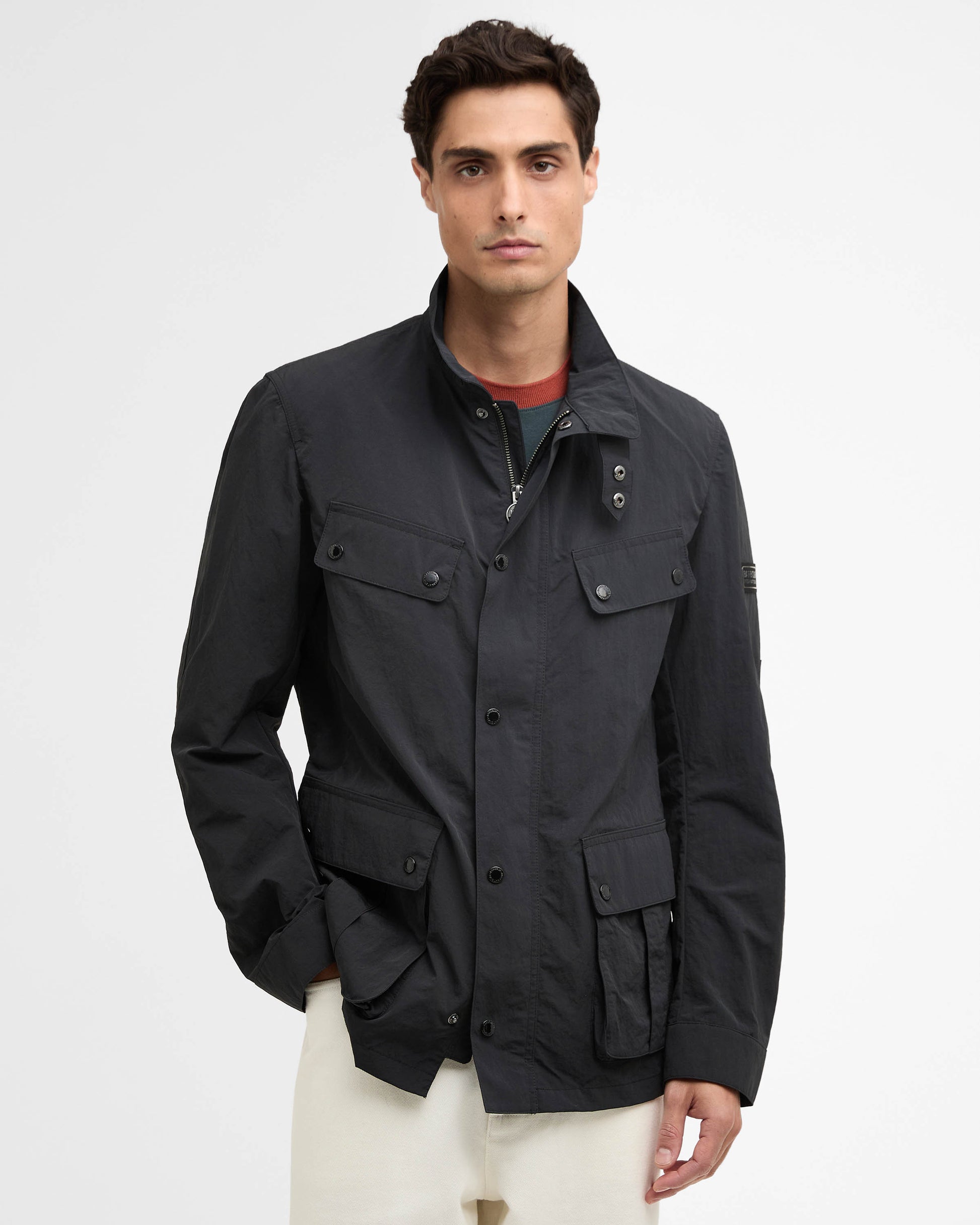 Barbour International Modern Duke Mens Showerproof Jacket - Black | CHO | Designer Mens Weatherproof Jackets
