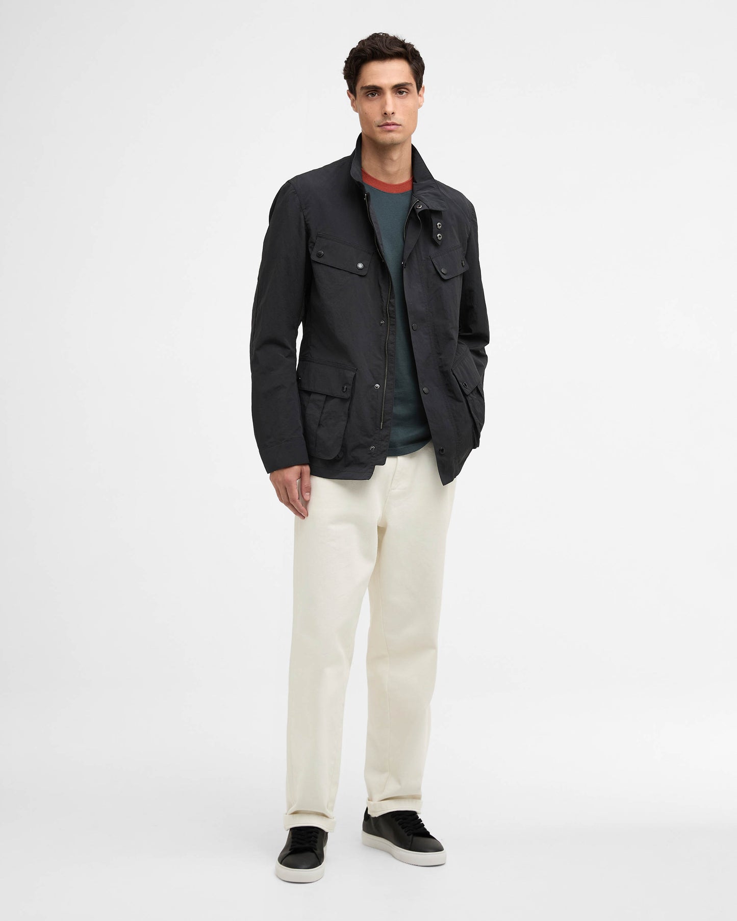 Barbour International Modern Duke Mens Showerproof Jacket - Black | CHO | Designer Mens Weatherproof Jackets