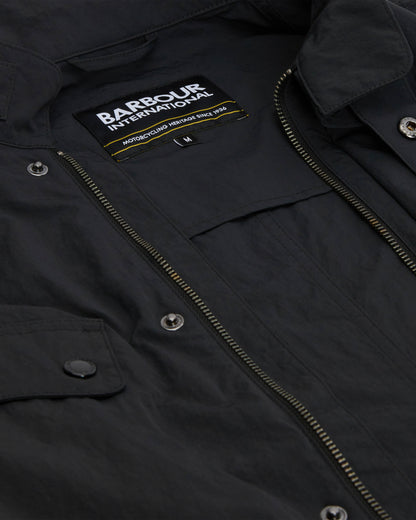 Barbour International Modern Duke Mens Showerproof Jacket - Black | CHO | Designer Mens Weatherproof Jackets