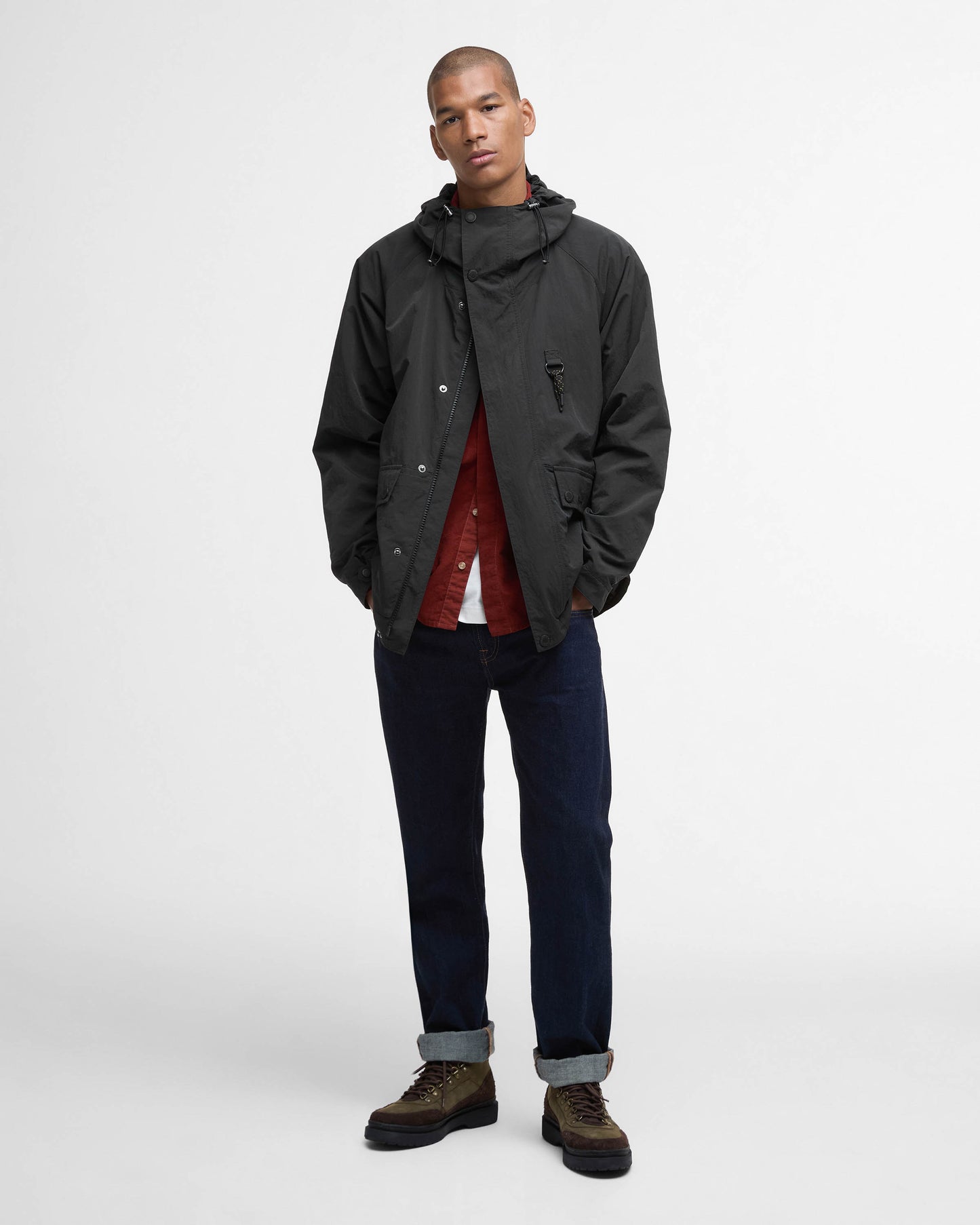 Barbour Rig Mens Showerproof Jacket - Black