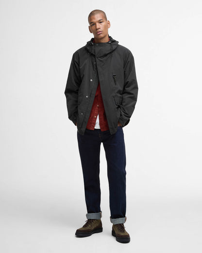Barbour Rig Mens Showerproof Jacket - Black