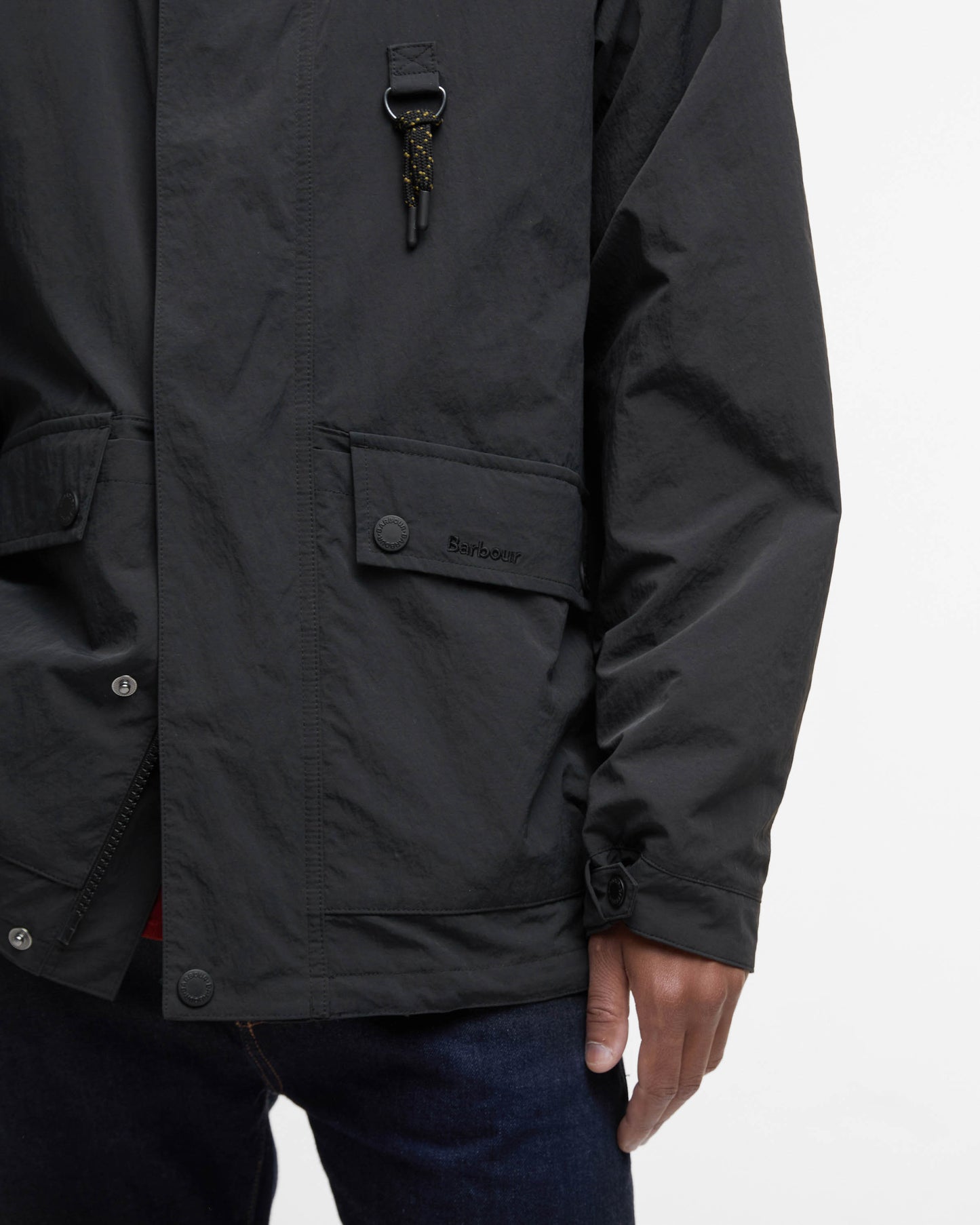 Barbour Rig Mens Showerproof Jacket - Black
