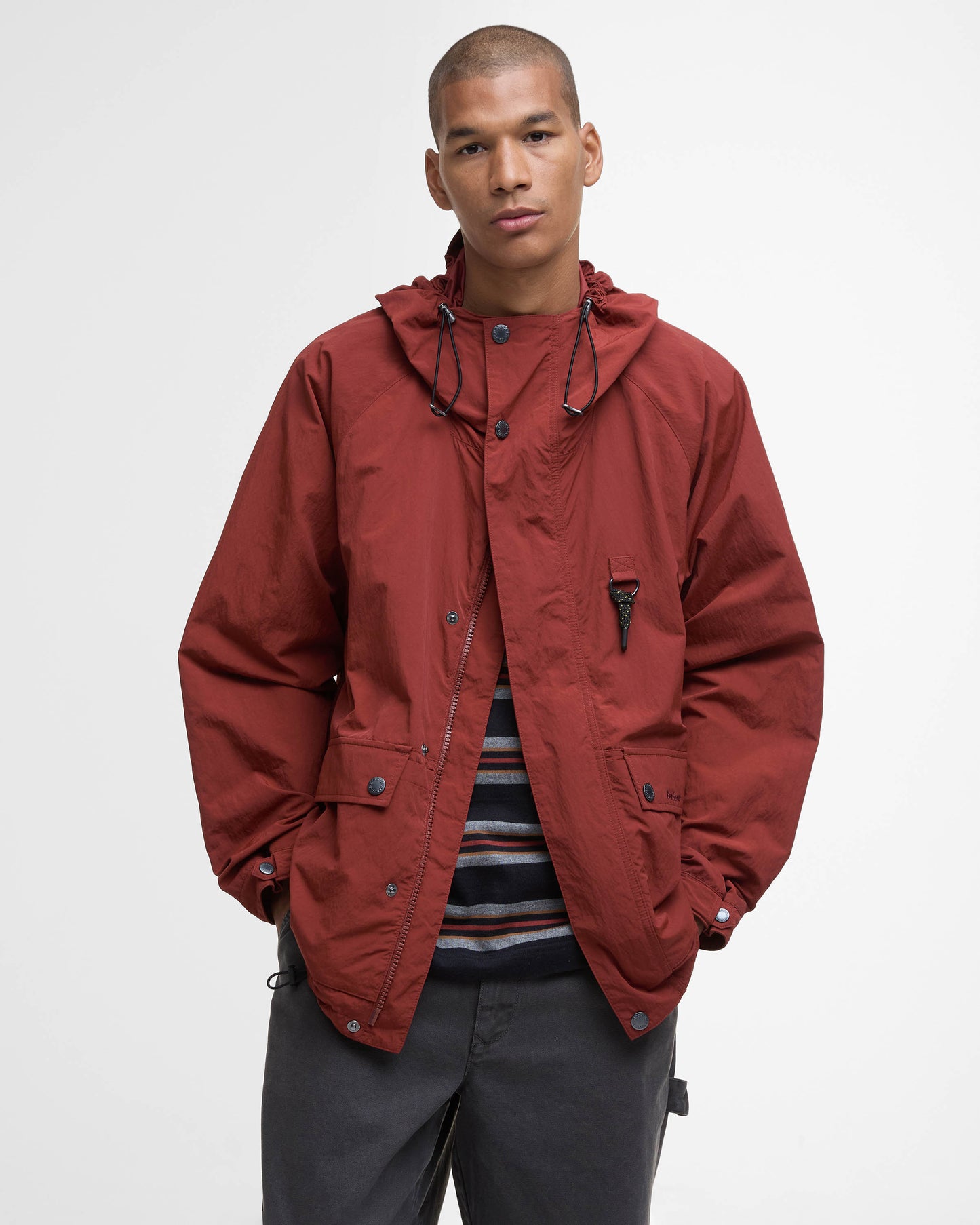 Barbour Rig Mens Showerproof Jacket - Fired Brick