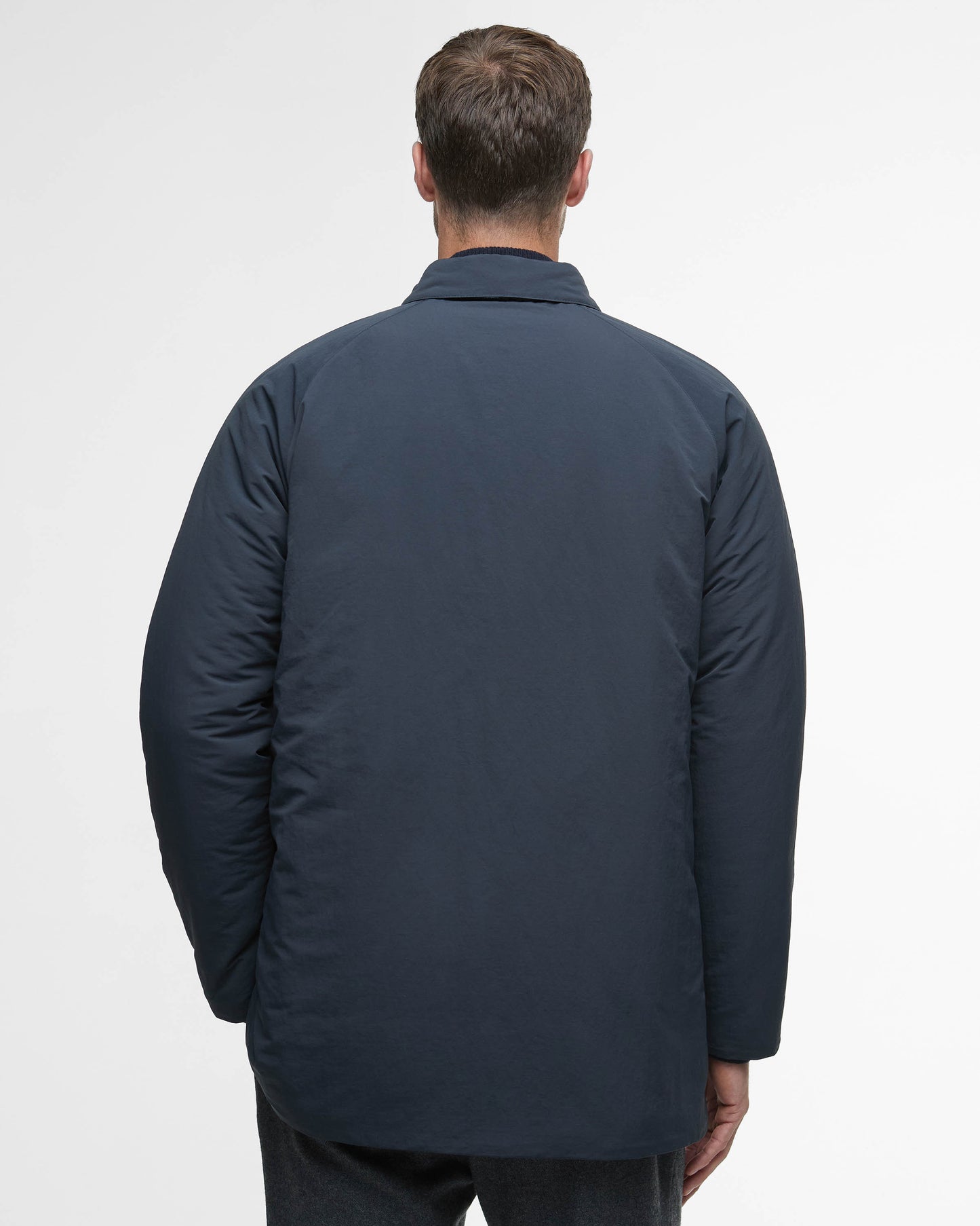 Barbour Wadded Lorden Mens Showerproof Mac - Dark Navy