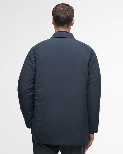 Barbour Wadded Lorden Mens Showerproof Mac - Dark Navy