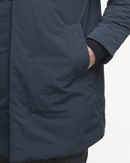 Barbour Wadded Lorden Mens Showerproof Mac - Dark Navy