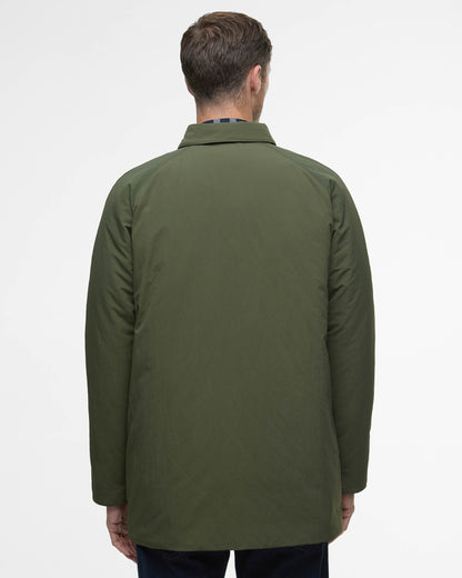 Barbour Wadded Lorden Mens Showerproof Mac - Olive