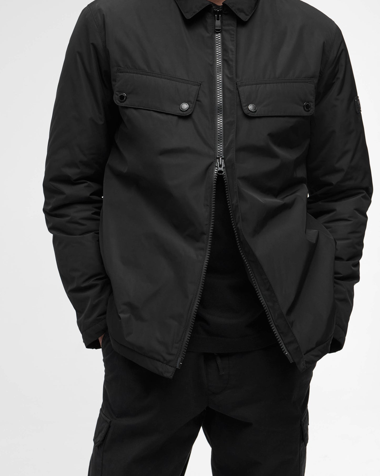 Barbour International Padded Ariel Mens Shirt Jacket - Black