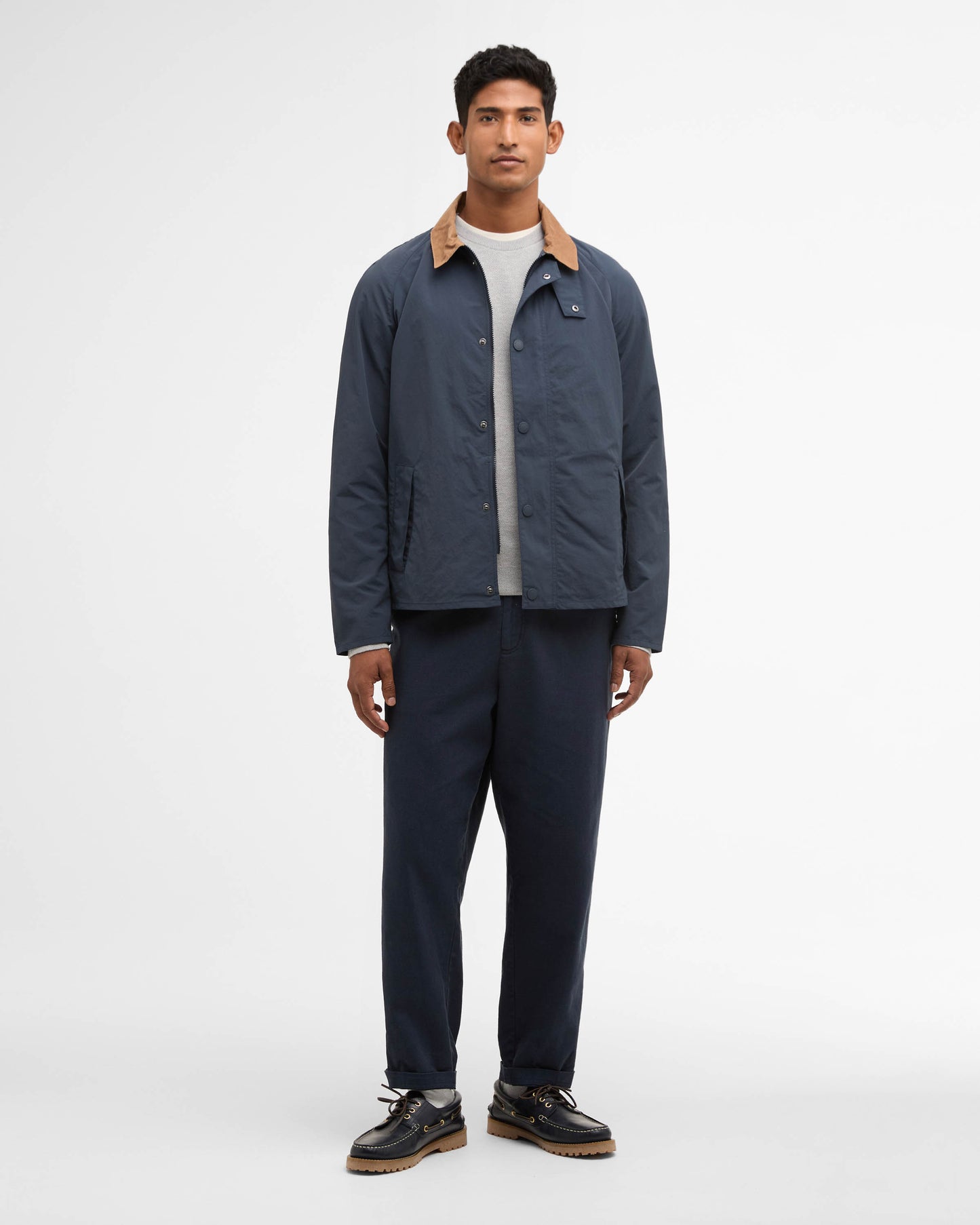Barbour Tracker Mens Showerproof Jacket - Navy | CHO | Designer Mens Weatherproof Jackets