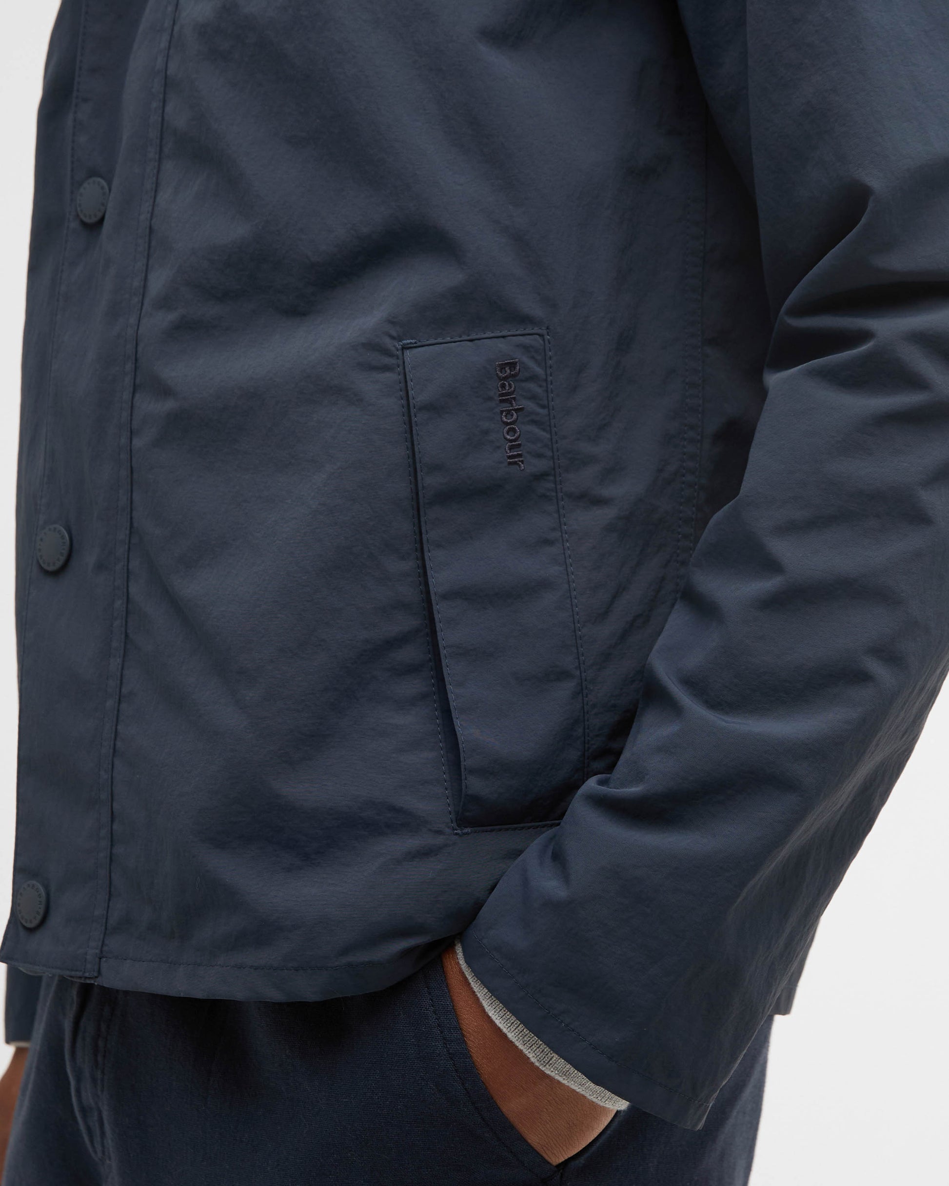 Barbour Tracker Mens Showerproof Jacket - Navy | CHO | Designer Mens Weatherproof Jackets