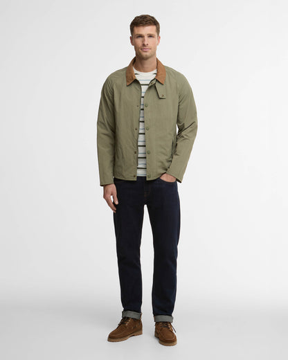 Barbour Tracker Mens Showerproof Jacket - Dusty Olive | CHO | Designer Mens Weatherproof Jackets