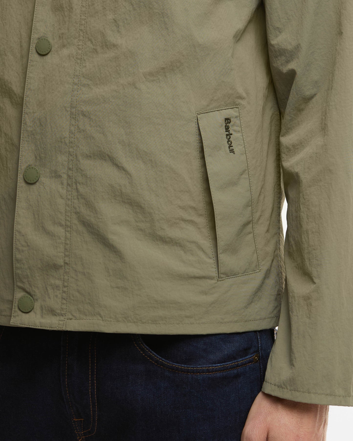Barbour Tracker Mens Showerproof Jacket - Dusty Olive | CHO | Designer Mens Weatherproof Jackets