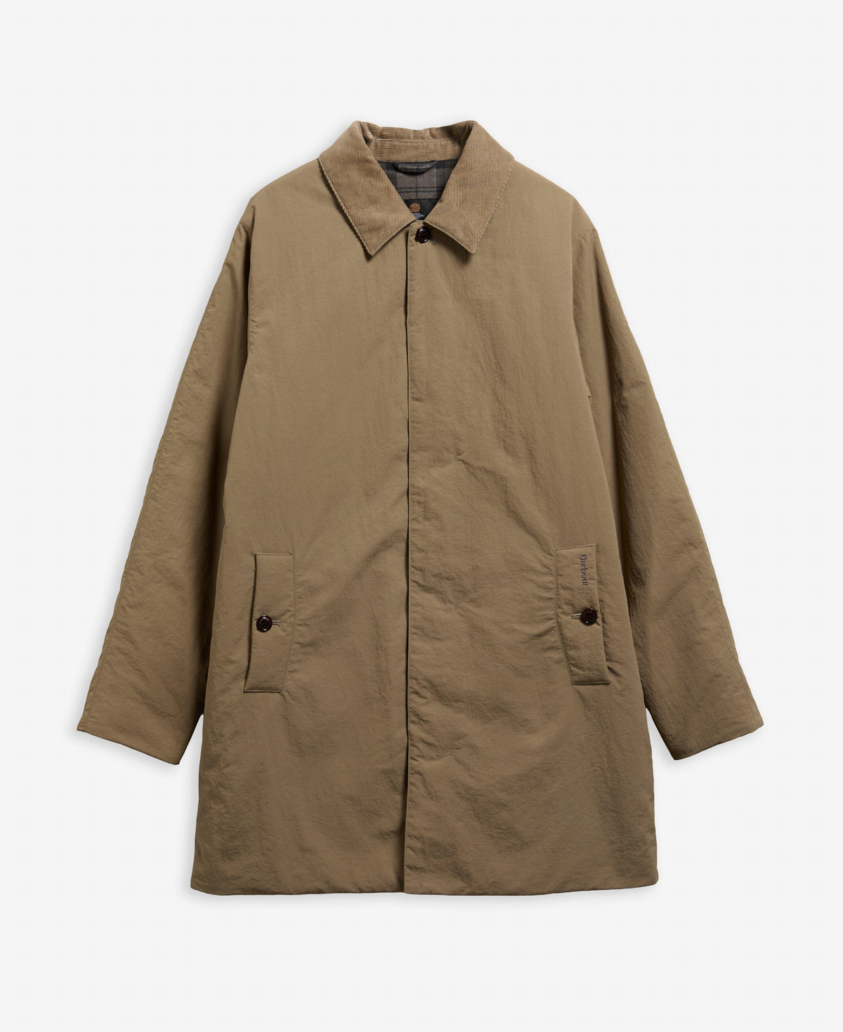Barbour City Lorden Mens Showerproof Mac - Greystone