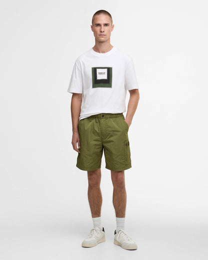 Barbour International Mens Inline Shorts - Cable Olive | CHO | Designer Mens Shorts