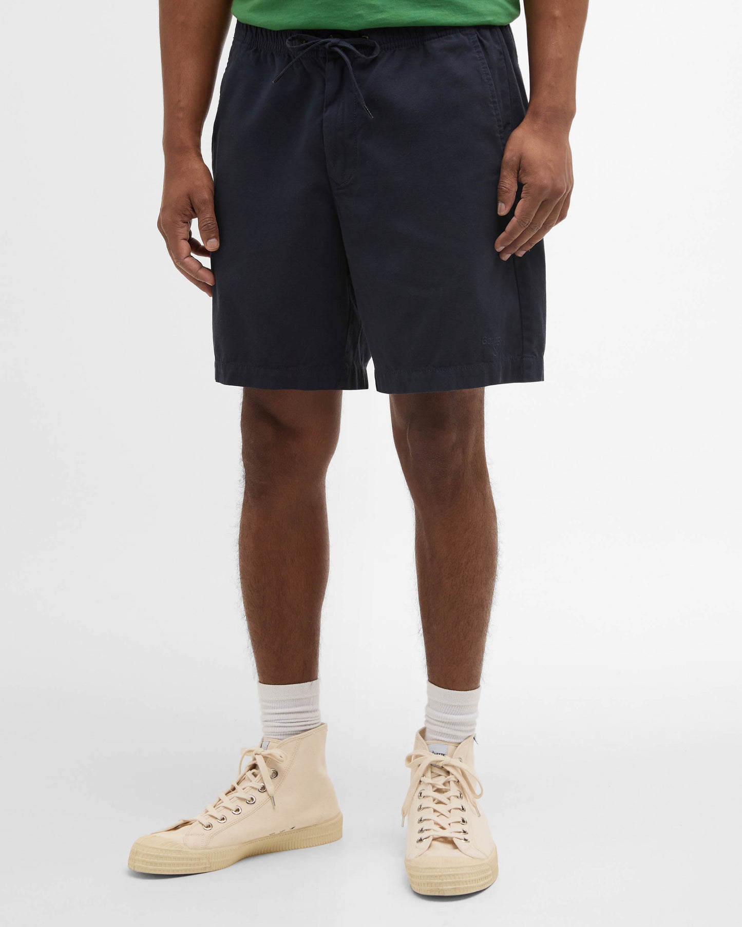 Barbour Washed Oxford Relaxed Mens Shorts - Navy | CHO | Designer Mens Shorts