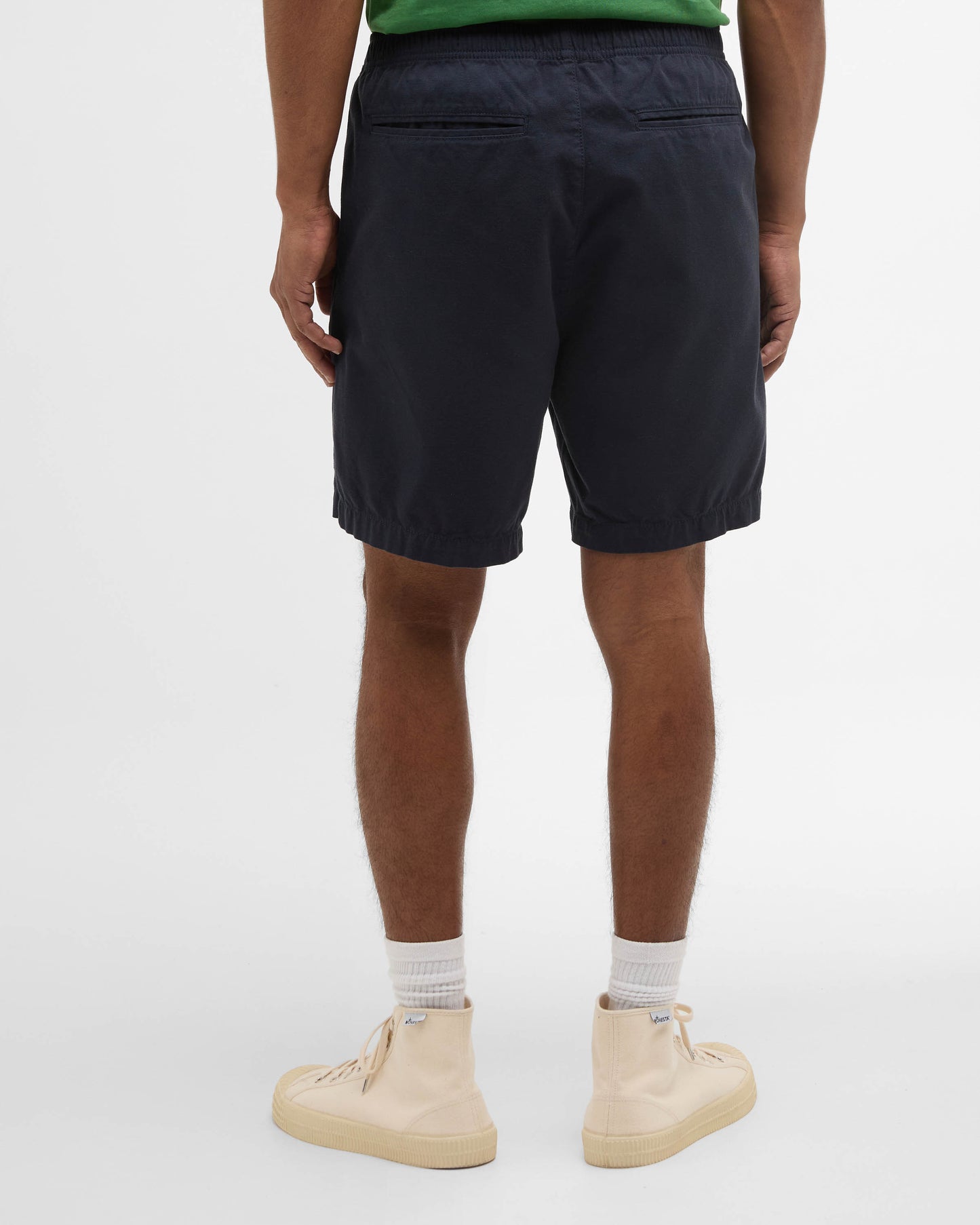 Barbour Washed Oxford Relaxed Mens Shorts - Navy | CHO | Designer Mens Shorts