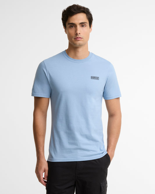 Barbour International Small Logo Mens T - Shirt - Powder Blue | CHO | Designer Mens T - Shirts & Tops
