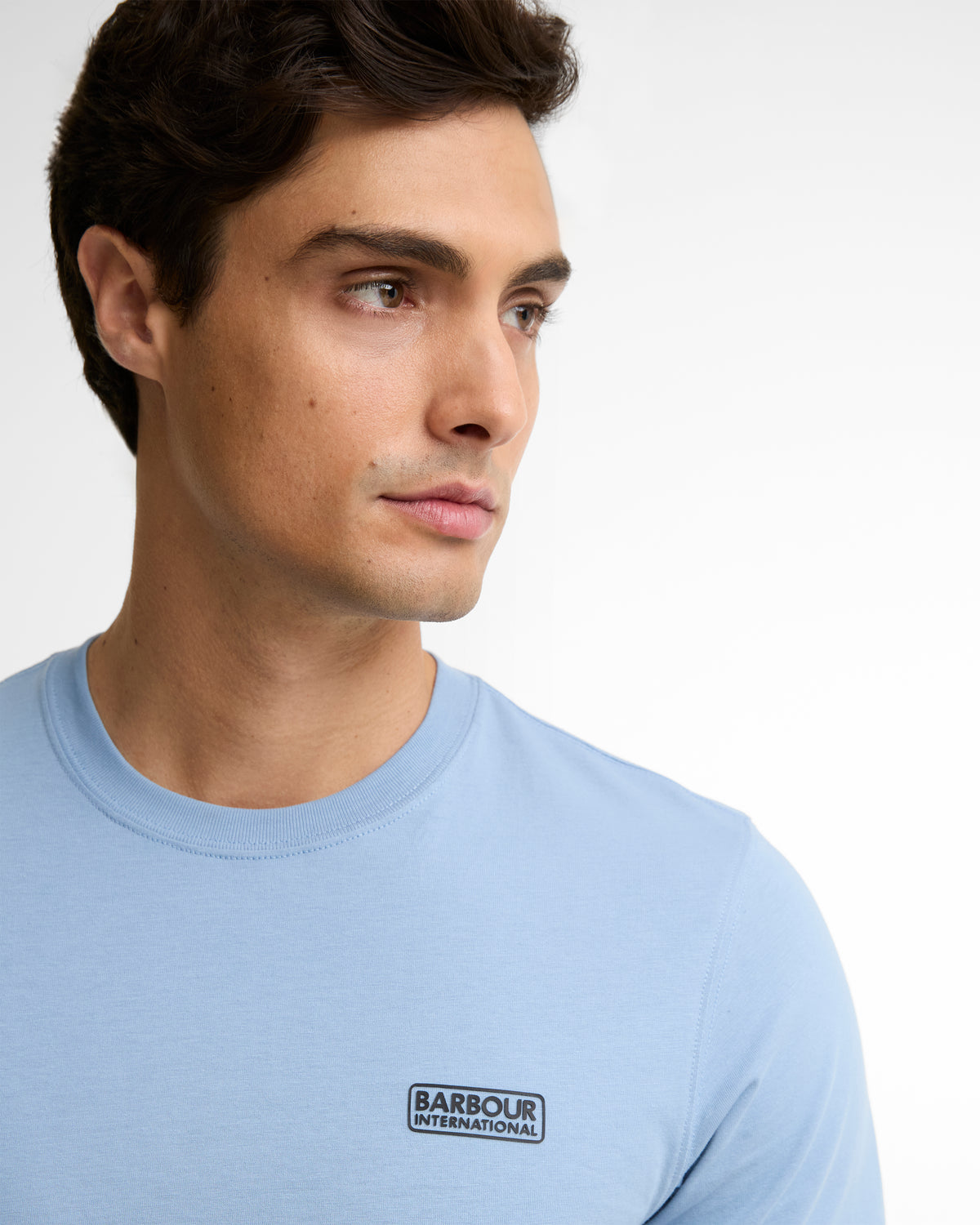 Barbour International Small Logo Mens T-Shirt - Powder Blue