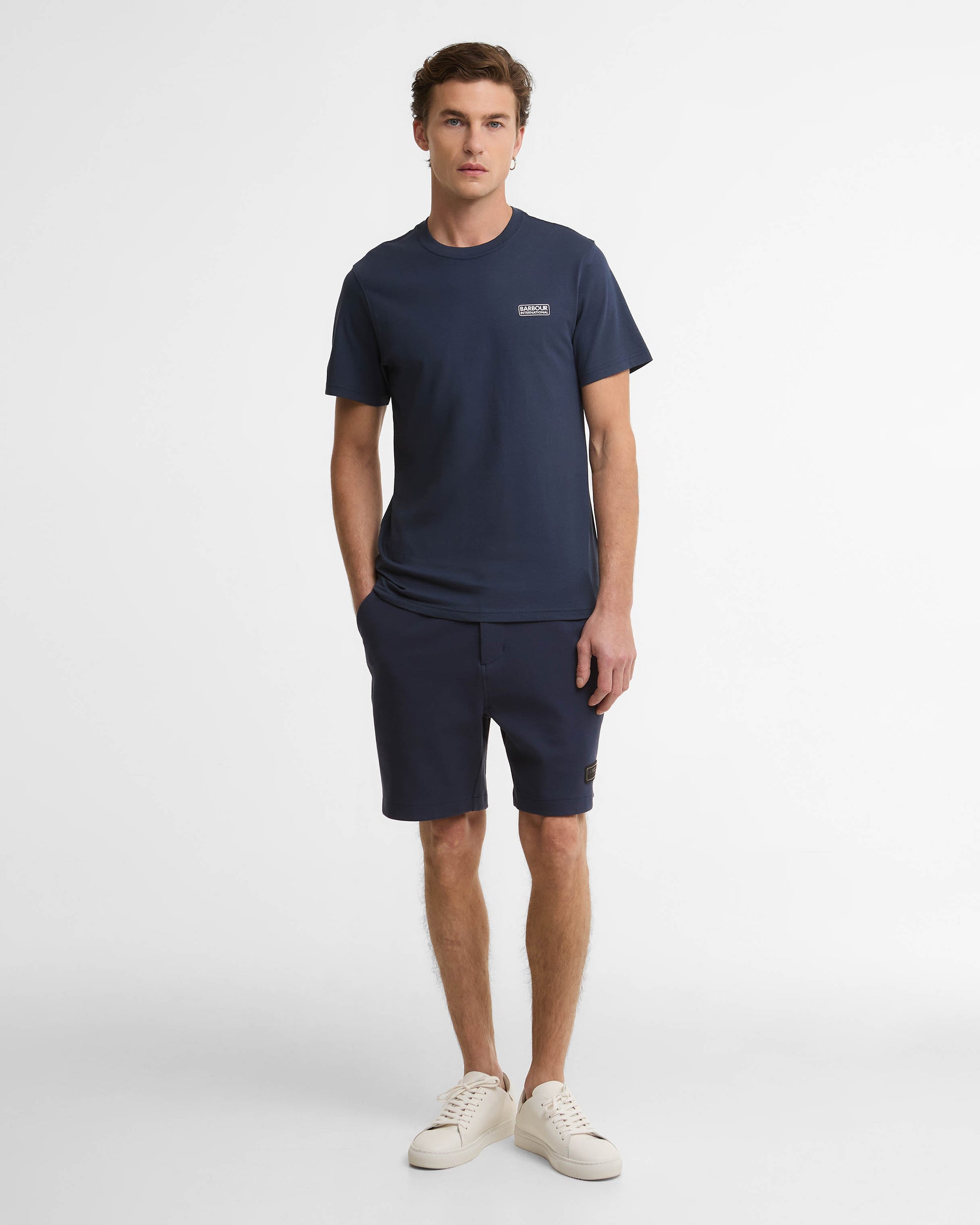 Barbour International Small Logo Mens T - Shirt - Oxford Navy | CHO | Designer Mens T - Shirts