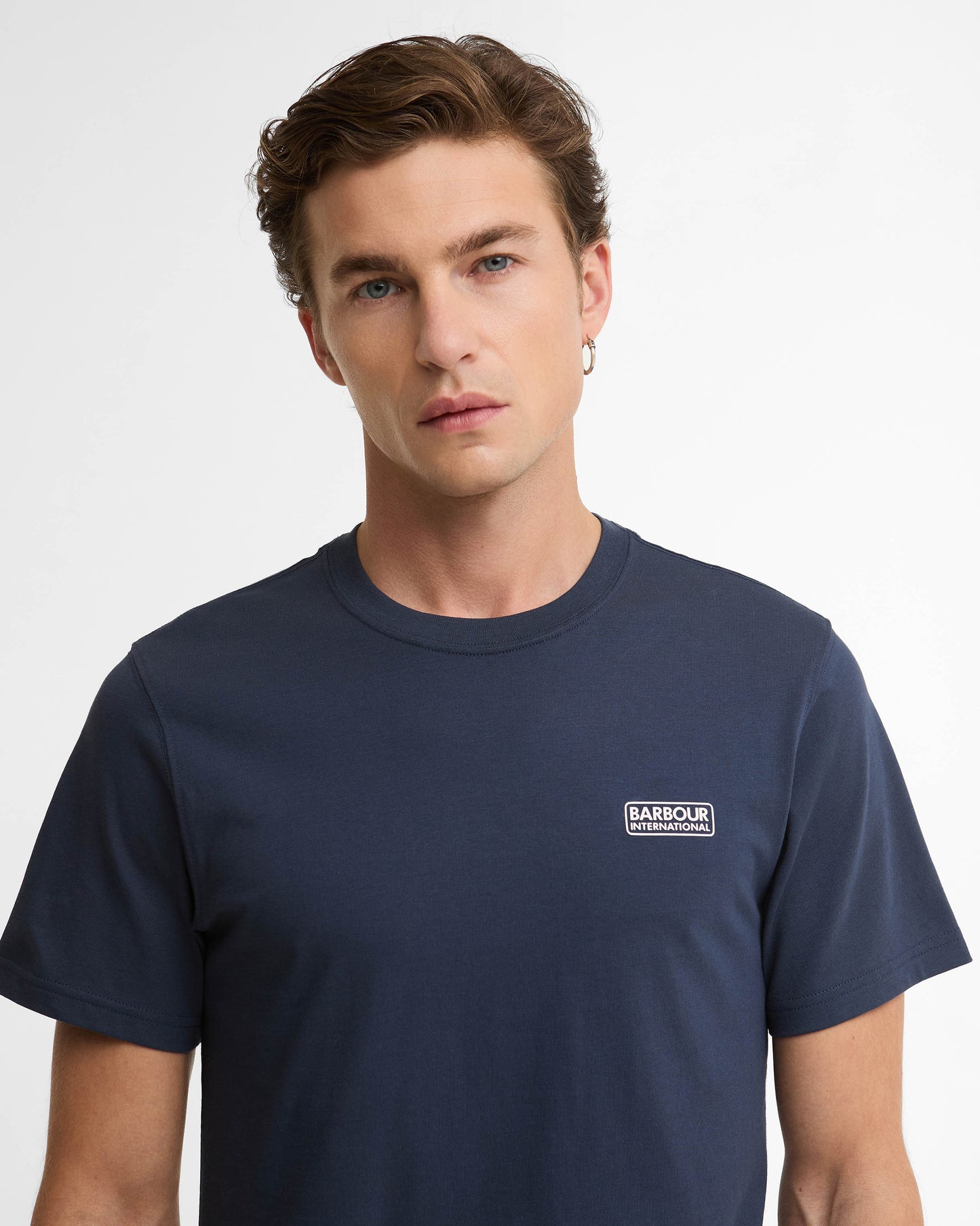 Barbour International Small Logo Mens T - Shirt - Oxford Navy | CHO | Designer Mens T - Shirts