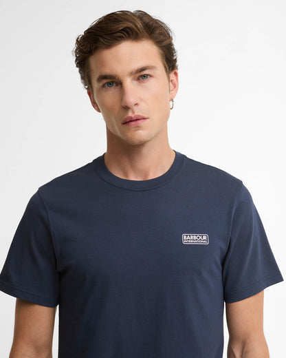 Barbour International Small Logo Mens T - Shirt - Oxford Navy | CHO | Designer Mens T - Shirts