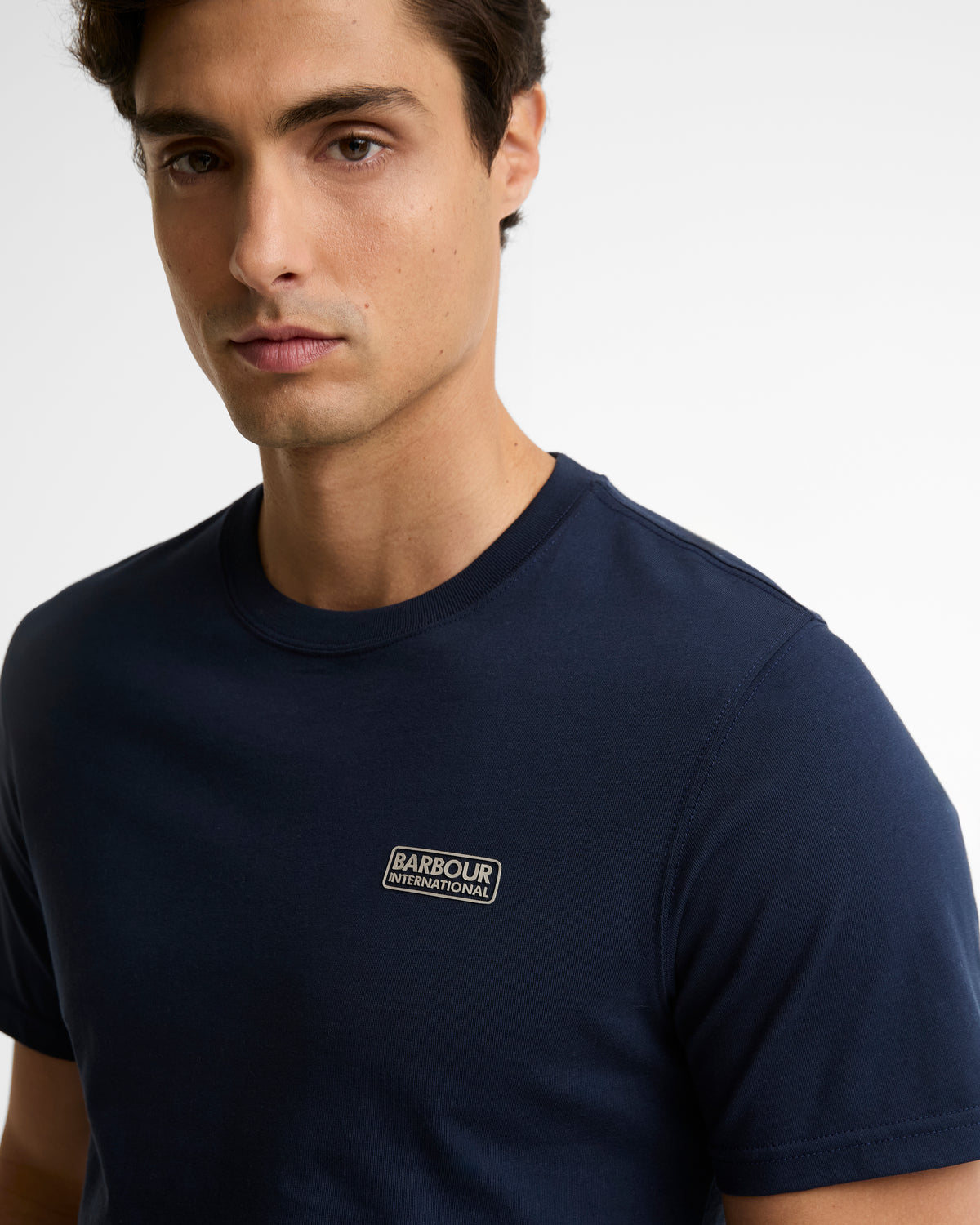 Barbour International Small Logo Mens T - Shirt - Navy Blazer | CHO | Designer Mens T - Shirts & Tops