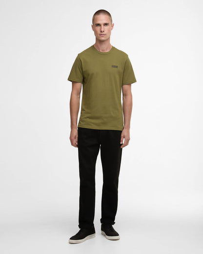 Barbour International Small Logo Mens T-Shirt - Cable Olive | CHO | Designer Mens T-Shirts & Tops