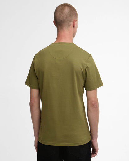 Barbour International Small Logo Mens T-Shirt - Cable Olive | CHO | Designer Mens T-Shirts & Tops
