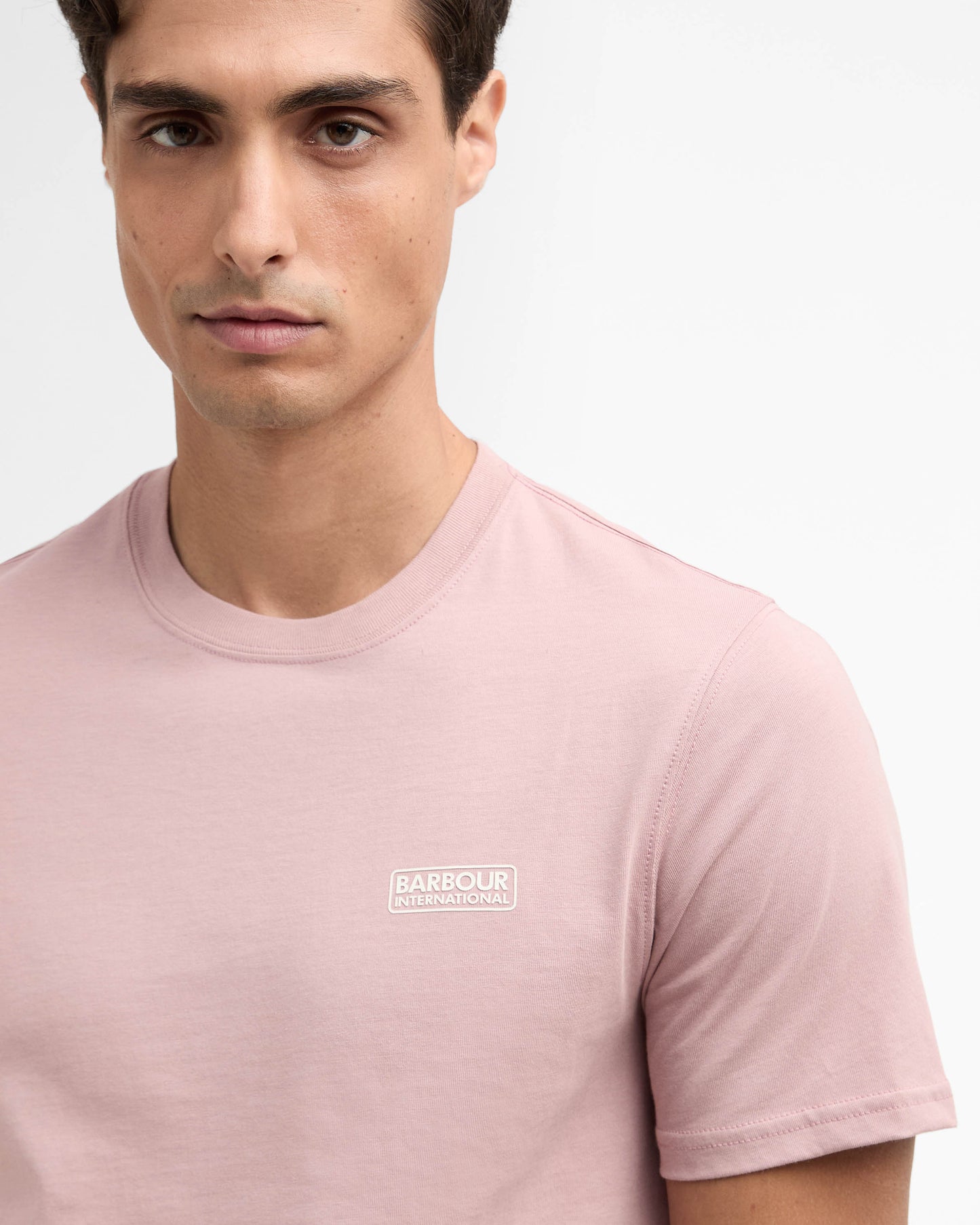 Barbour International Small Logo Mens T-Shirt - Woodrose | CHO | Designer Mens T-Shirts & Tops