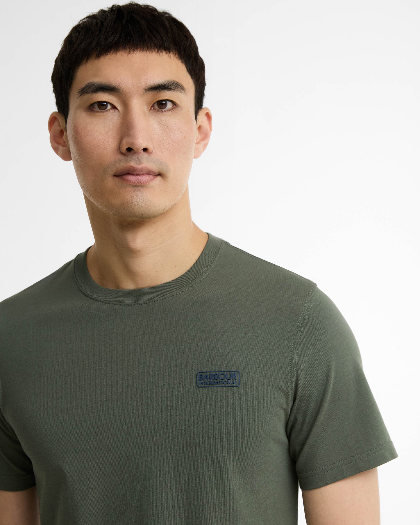 Barbour International Small Logo Mens T - Shirt - Thyme | CHO | Designer Mens T - Shirts
