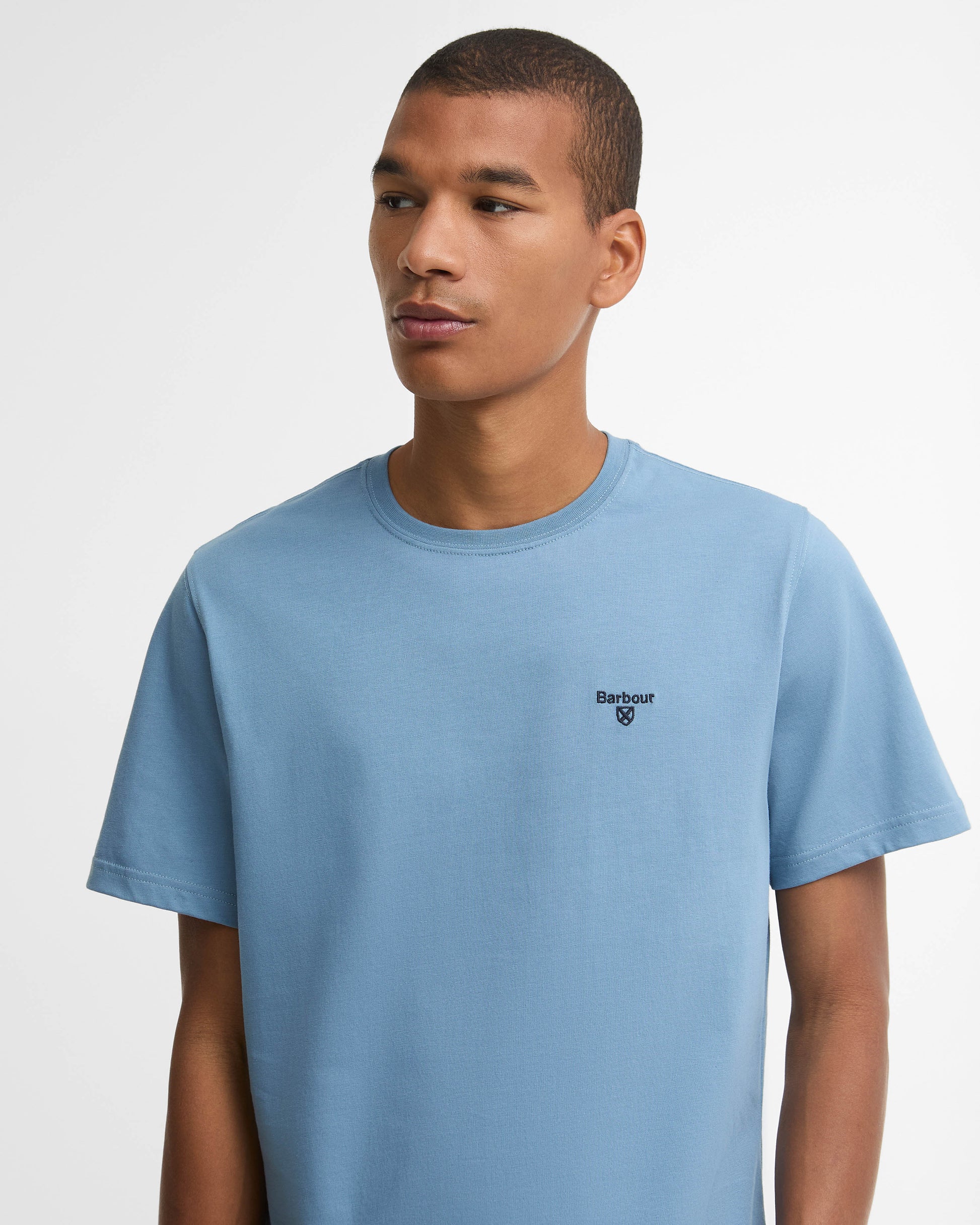 Barbour Sports Mens T - Shirt - Tarn Blue | CHO | Designer Mens Short Sleeve T - Shirts & Tops