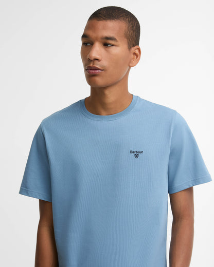 Barbour Sports Mens T - Shirt - Tarn Blue | CHO | Designer Mens Short Sleeve T - Shirts & Tops