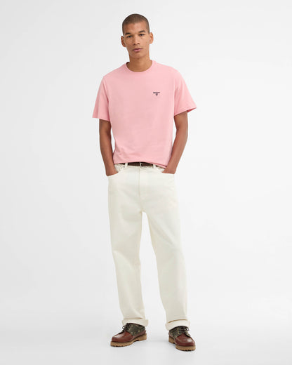 Barbour Sports Mens T-Shirt - Mineral Pink | CHO | Designer Mens Short Sleeve T-Shirts & Tops