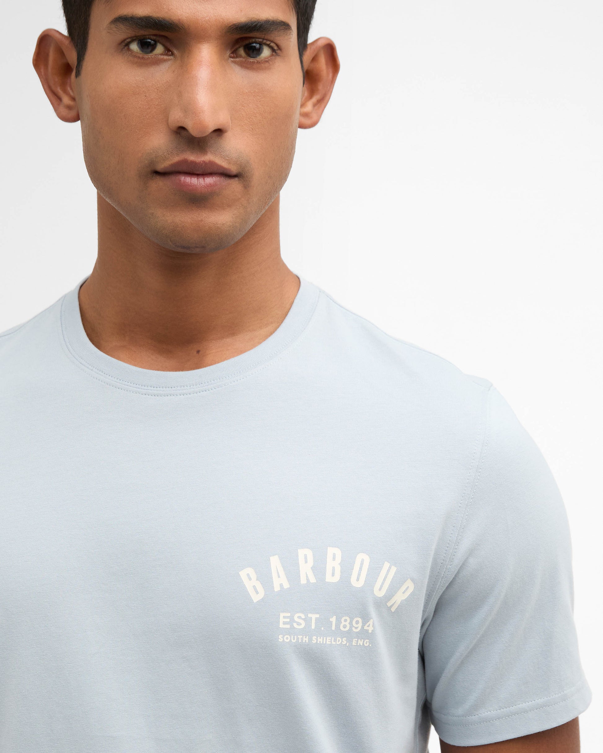 Barbour Preppy Mens T-Shirt - Blue Haze | CHO | Designer Mens Short Sleeve T-Shirts & Tops