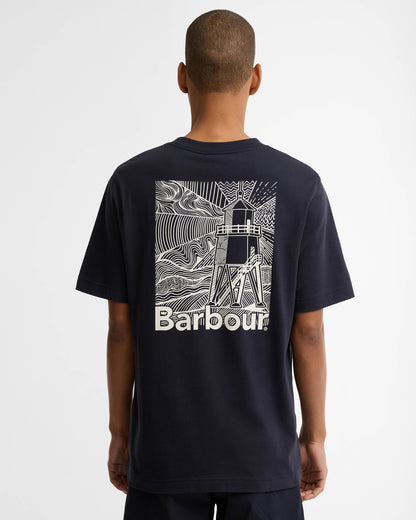 Barbour Moonwell Mens Relaxed Graphic T-Shirt - Dark Navy