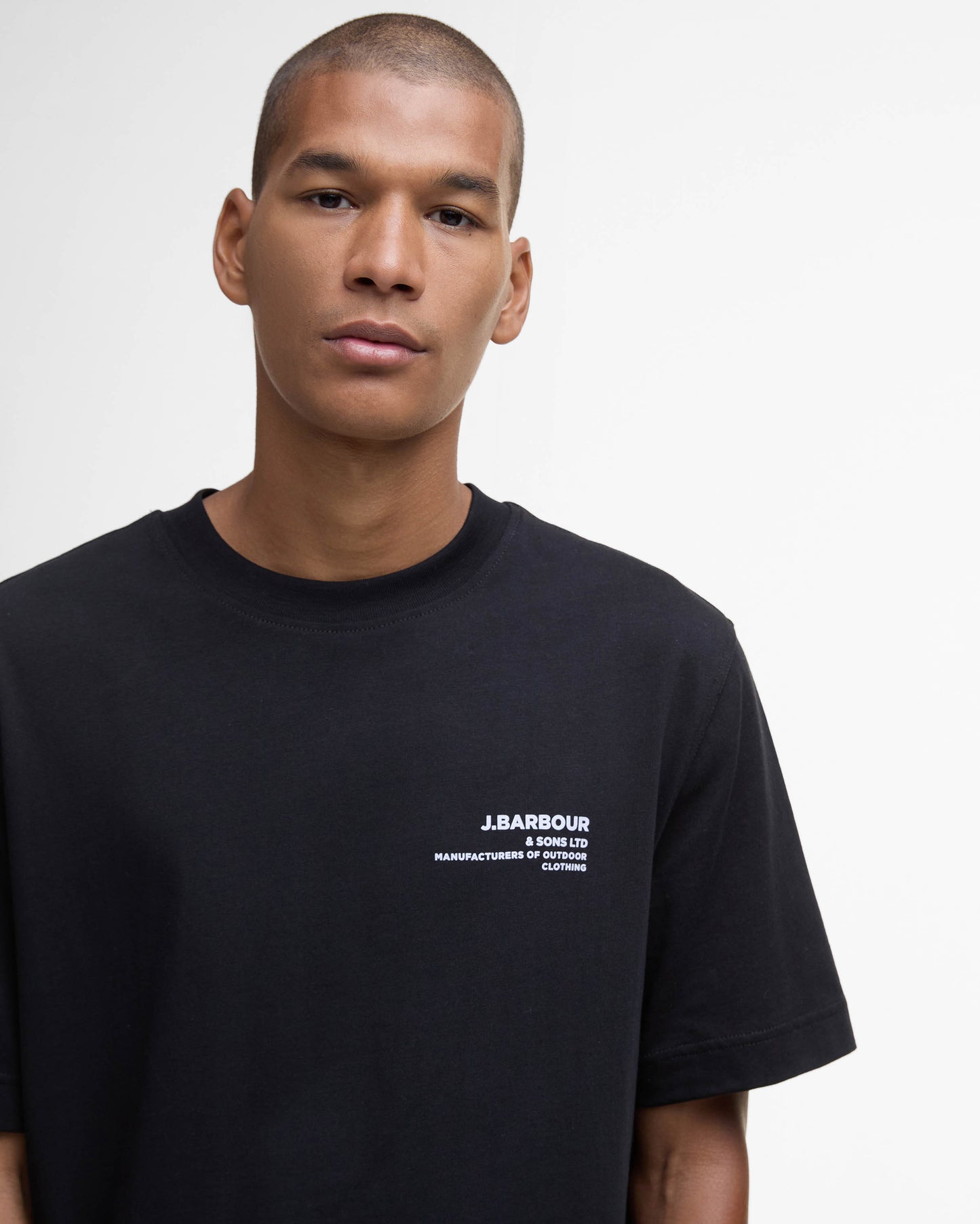 Barbour Parkend Photographic Mens Relaxed T-Shirt - Black