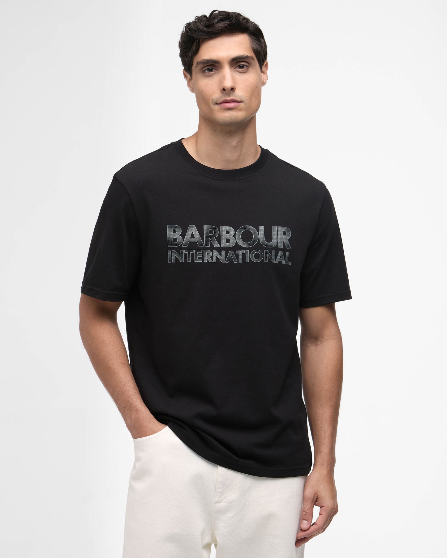 Barbour International Mens Essential Graphic T-Shirt - Black