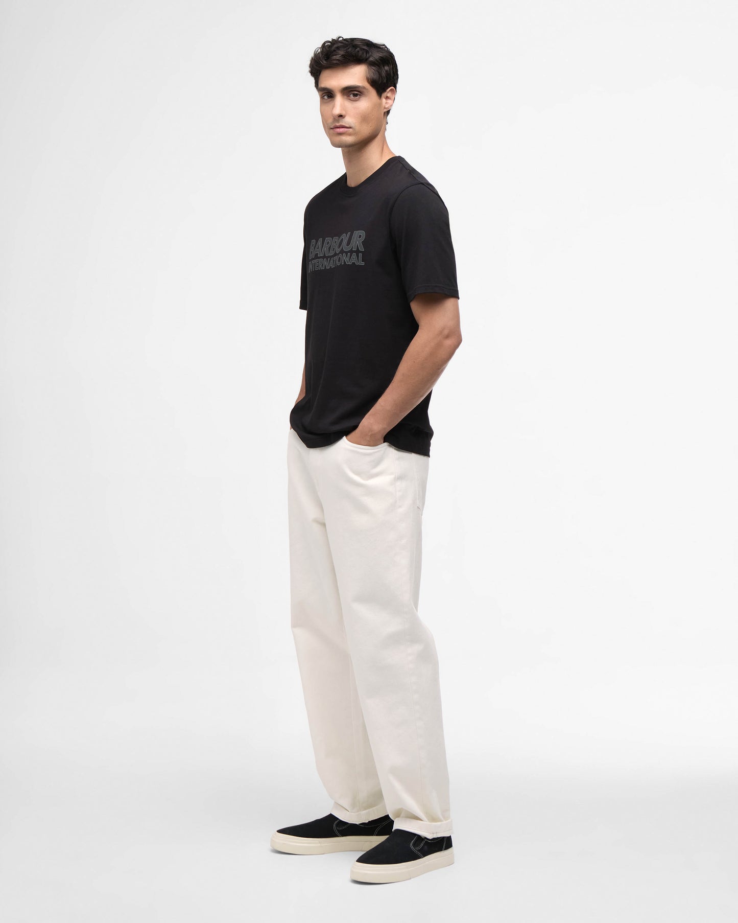 Barbour International Mens Essential Graphic T-Shirt - Black