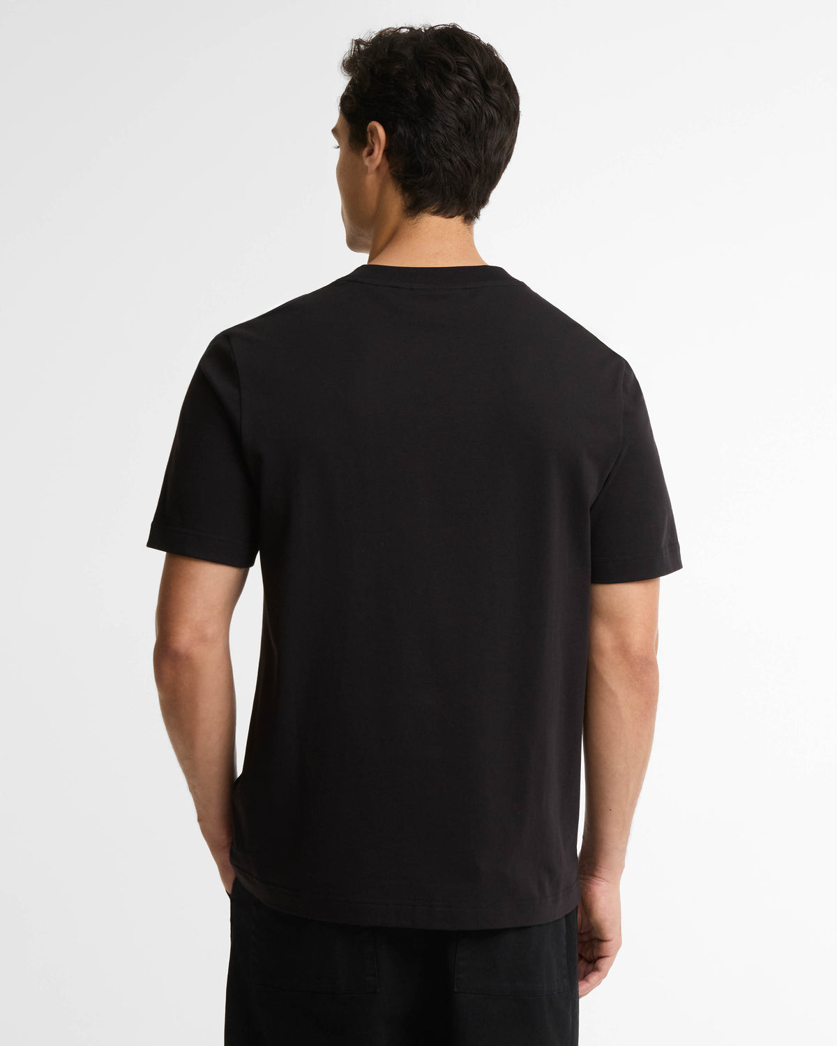 Barbour International Mens Essential Graphic T - Shirt - Black/Fire Whirl | CHO | Designer Mens Shirts